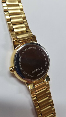 Citizen Women G011-S101841 Quartz Watch Gold Bracelet Band Black