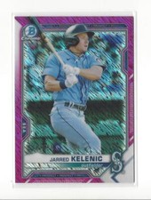 2021 Bowman Chrome Prospects Fuchsia Shimmer Refractor #102 Jarred Kelenic /199