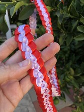 Red White Graduation Lei Custom Orders Available