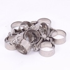 Mini Fuel Line & Oil Hose Clamps - Silicone Rubber Small Clip Petrol Diesel Zinc