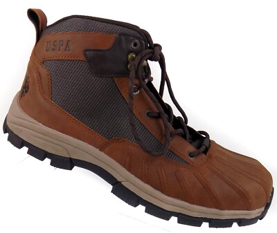 US Polo Association USPA Mens Zermatt Ankle Shoes Boots Brown Size 11M Lace Up