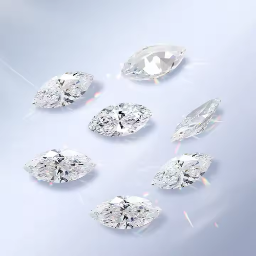 Diamante cultivado en laboratorio color D natural corte brillante marquesa de 5,00 quilates certificado VVS1 - Imagen 9 de 9