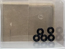 LEGO Parts - Black Plate, Round 1 x 1 with Open Stud - No 85861 - QTY 5