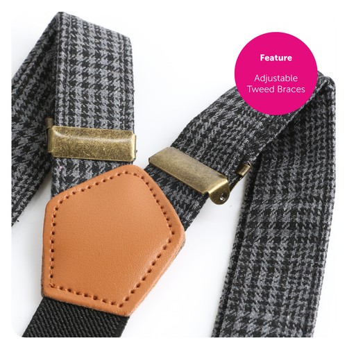 ADULTS WORMWOOD EVIL DAD BOOK WEEK TEACHER FANCY DRESS COSTUME SET ACCESSORIES - Picture 3 of 7