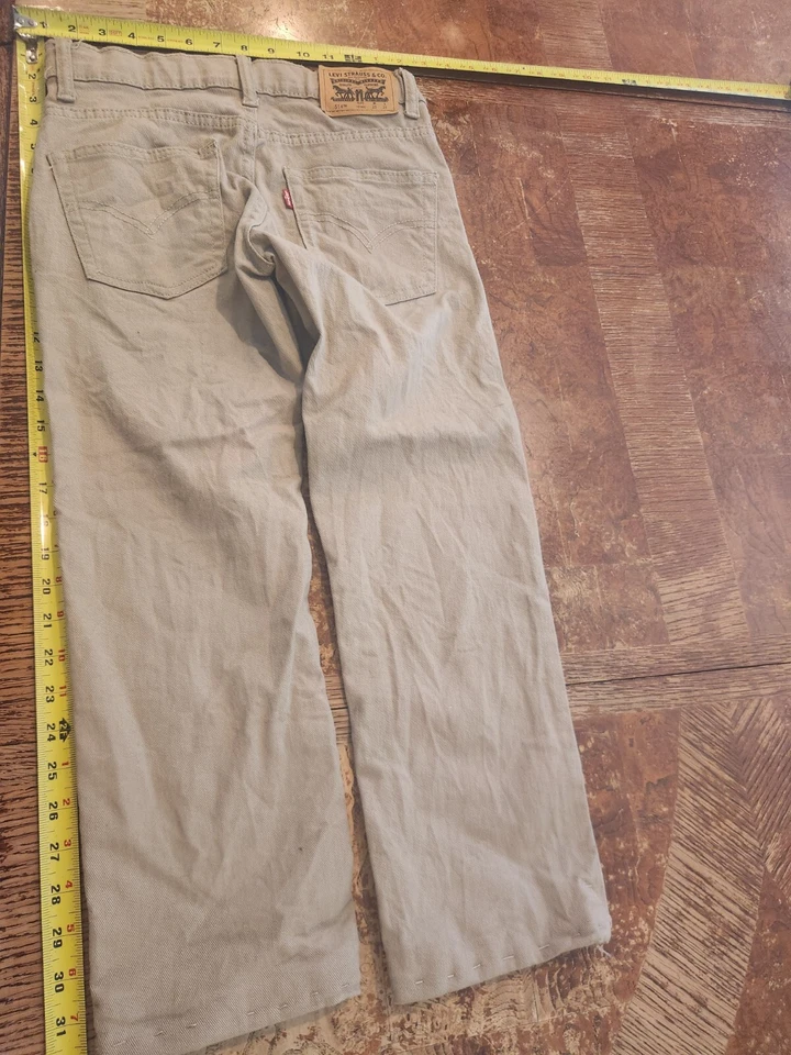 Jeans masculino Levis 514 tamanho 10 Reg 25 x 22 cor bronzeada cropped #S134 * - Imagem 2 de 4