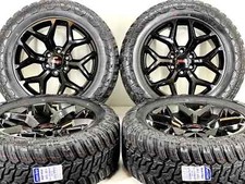 20 Snowflake Wheels Gloss Black Rims 33 Mt Tires Chevy Gmc Tahoe Sierra Yukon
