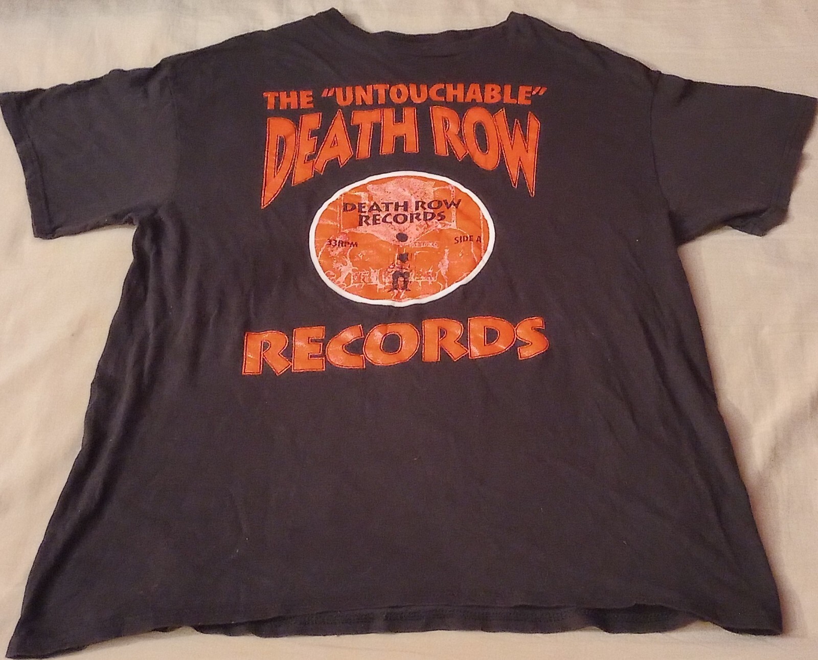FILA T shirt nera grafica uomo Death Row Records The Untouchable taglia L