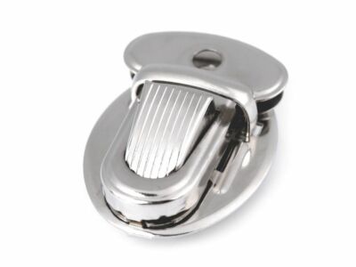 5x Steckschloss - Mappenschloss - Taschenverschluss - 25x33mm - silber