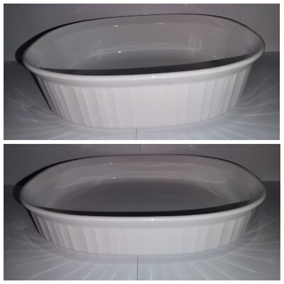 Set Corning Ware F-2-B F-6-B French White Liter
