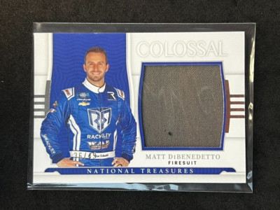 2022 Panini National Treasures Matt DiBenedetto /49 Colossal Firesuit RUF-MDI