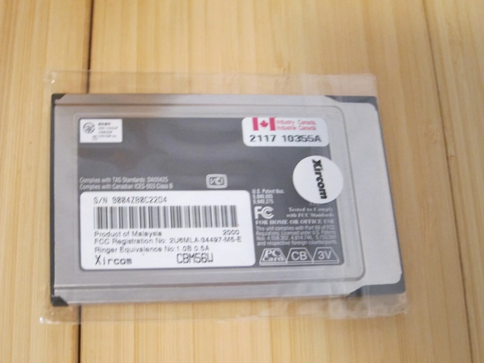 Xircom CBM56WG 32-bit CardBus Modem 56 WinSwift PC Card PCMCIA - Image 3 of 4