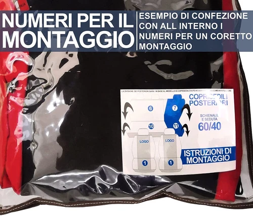 COPRISEDILI AUTO COMPATIBILI CON YPSILON MADE IN ITALY SET COMPLETO VARI COLORI - Foto 5 di 29