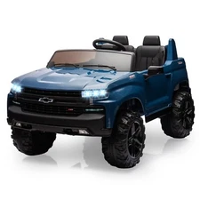 24V Ride On Car  2-Seater Licensed Chevrolet Silverado Electric Truck Kids Toy