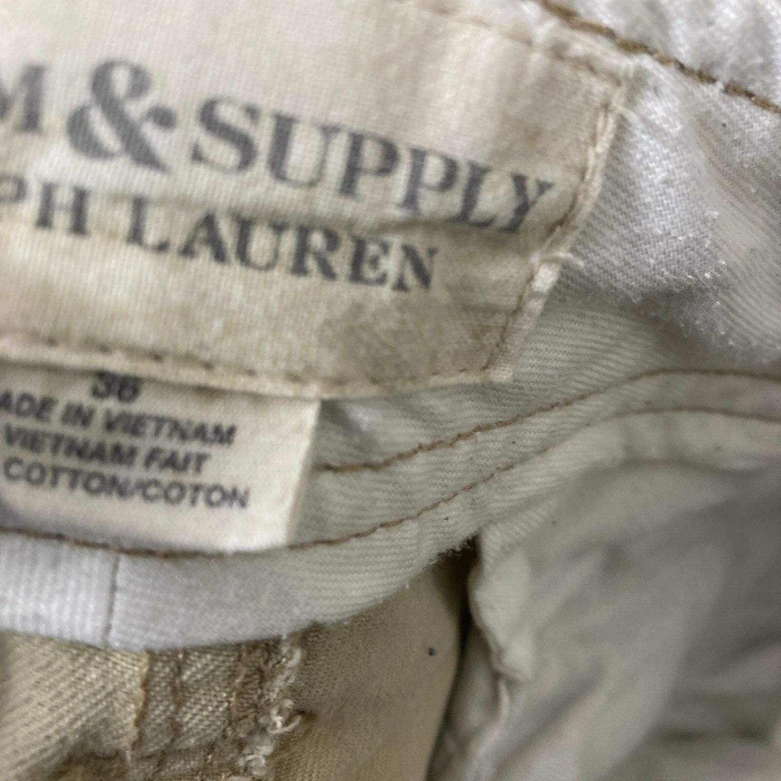 Denim & Supply Ralph Lauren Bermuda Cargo Shorts Mens 36 Khaki thumbnail 5