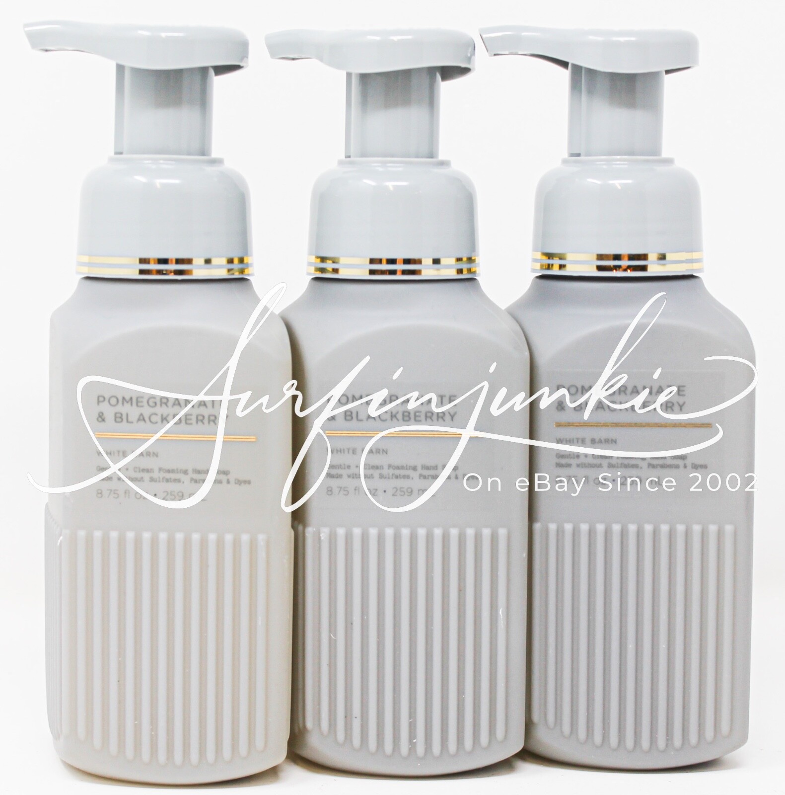 Bath & Body Works Pomegranate Blackberry Foaming Hand Soap 3-Piece Set