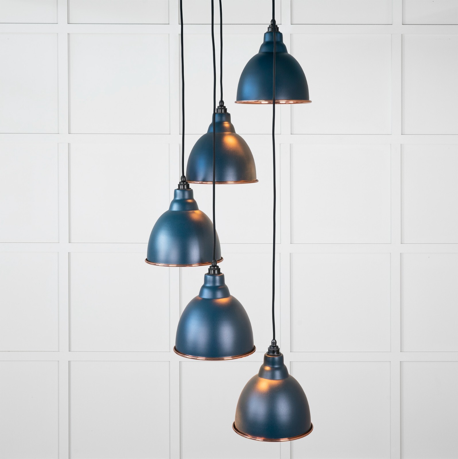 From The Anvil 49736SDU Smooth Copper Brindley Cluster Pendant in Dusk