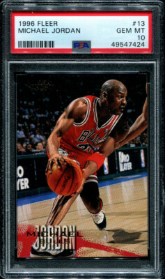 PSA 10 GEM MINT 1996 FLEER MICHAEL JORDAN #13 BULLS 47424 B133 | eBay
