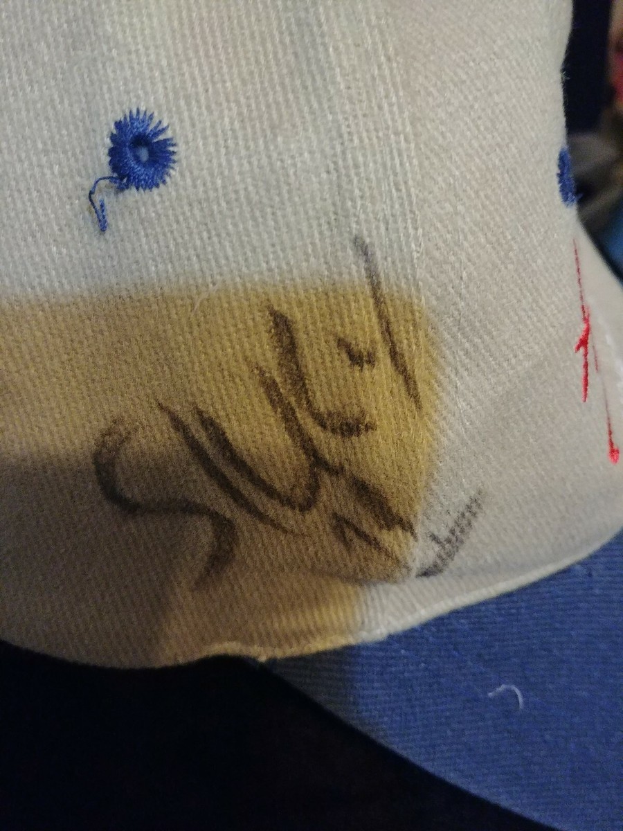 Harlem Globetrotters '96 70th Anniversary cap autographed
