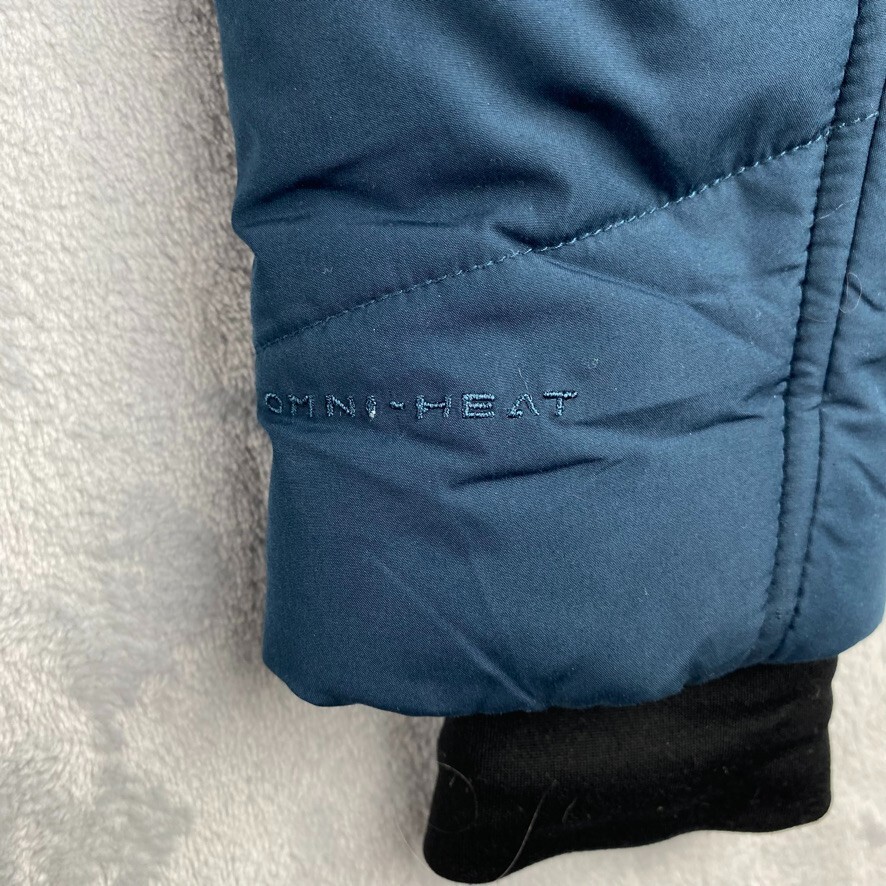 Columbia Puffer Jacket Womens Small Blue Kaleidascope II Titanium Omniheat Coat View 3