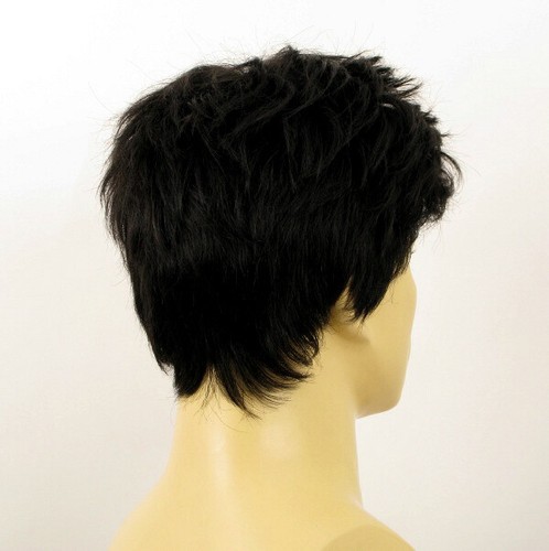 Short Wig For Men Natural Hair black Ref BENOIT 1B - Imagen 6 de 8