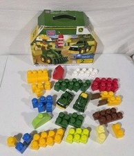 Mega Bloks John Deere Farm Set #80826 Tractors Gate Blocks w/ Box