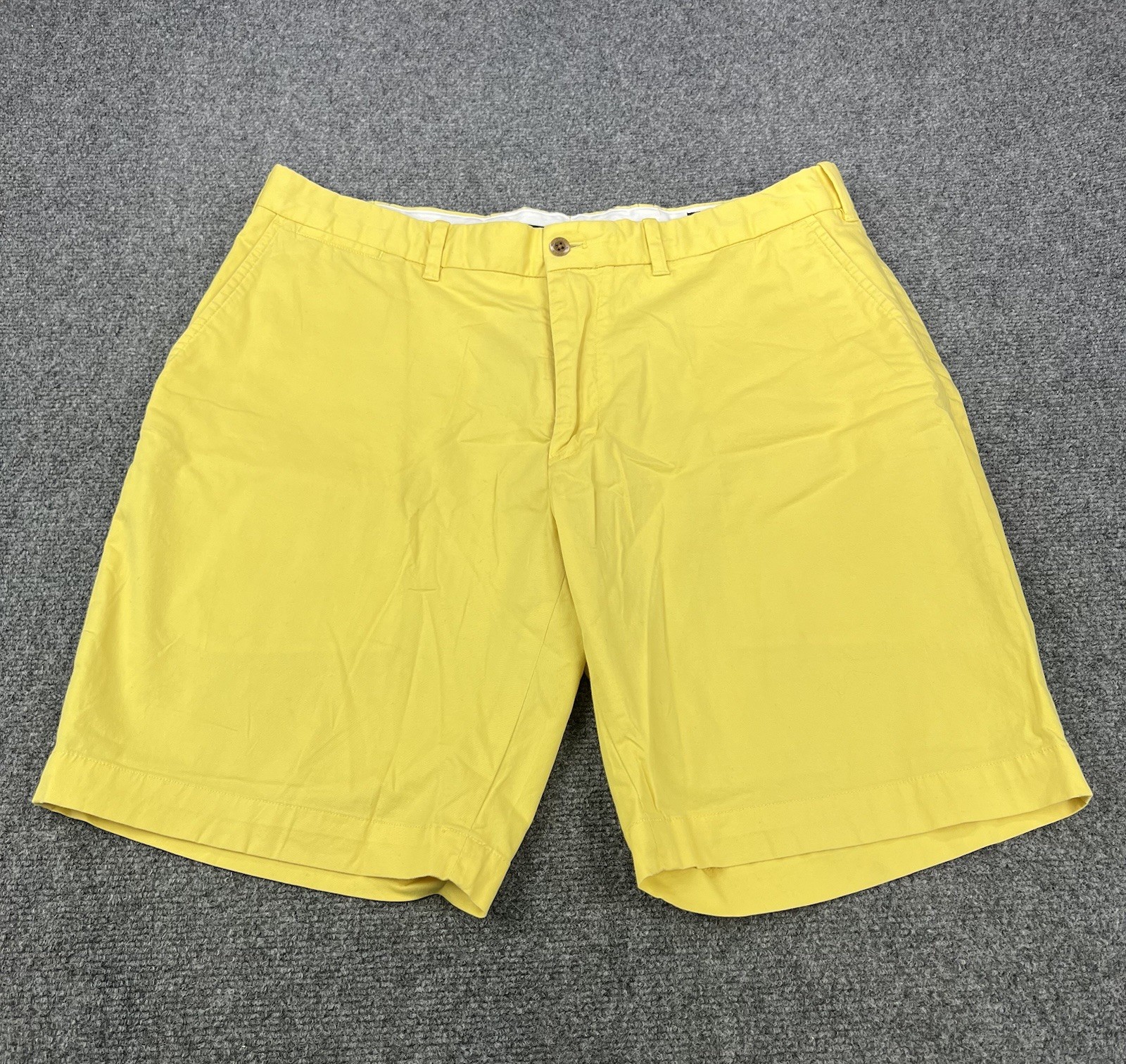 Polo Golf Ralph Lauren Shorts Mens 36 Yellow Chino Casual Preppy Crest