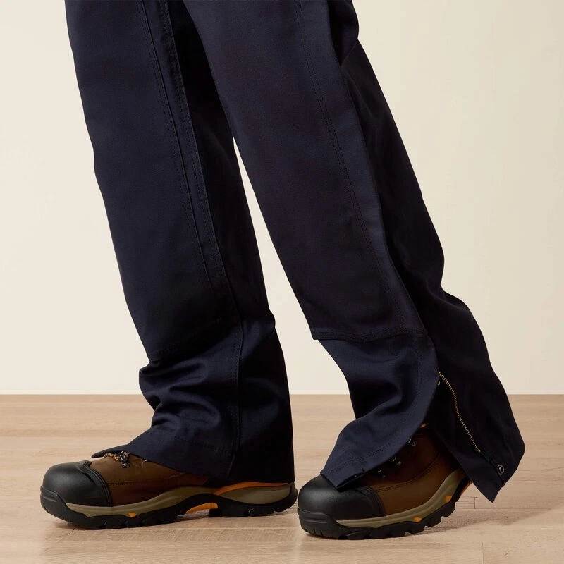 Babero corto Ariat para hombre resistente al fuego (FR) de lona sin forro M (32-34), azul marino Foto 4 de 4