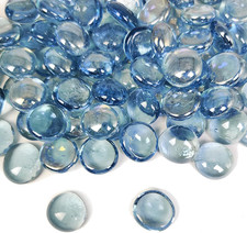 15 OZ Flat Marbles for Vase Fillers,Glass Gems Mosaics Crafts,Pebbl