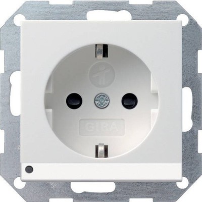 Gira 417003 SCHUKO-Steckdose mit LED-Orientierungsleuchte System 55 Reinweiß 