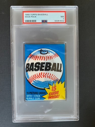 1980 Topps baseball wax pack, PSA 7, Year of Rickey Henderson RC