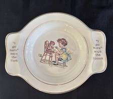 Vintage Child's Feeding Dish "My Own Plate" 1940's