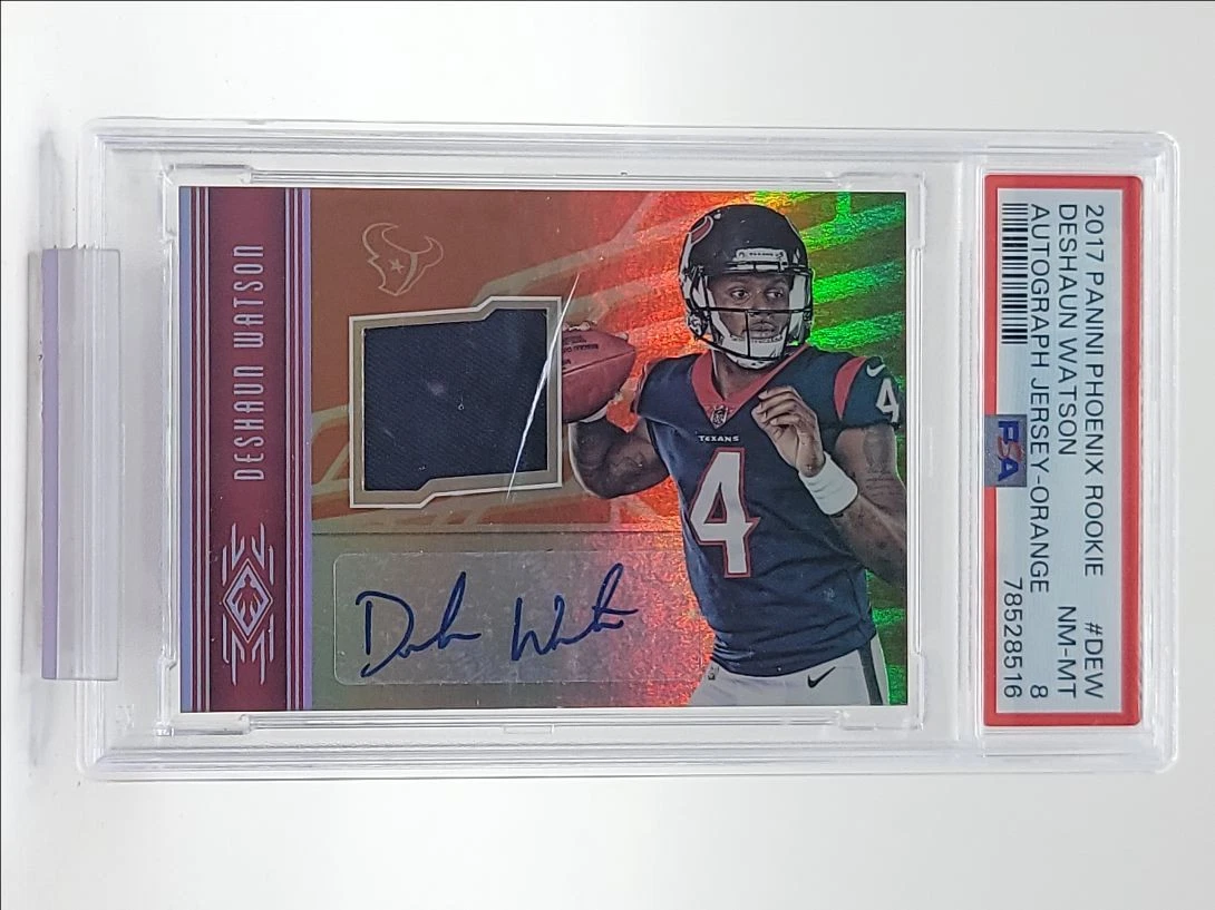 Deshaun Watson Panini Phoenix Rookie Autograph Jersey #DEW Orange