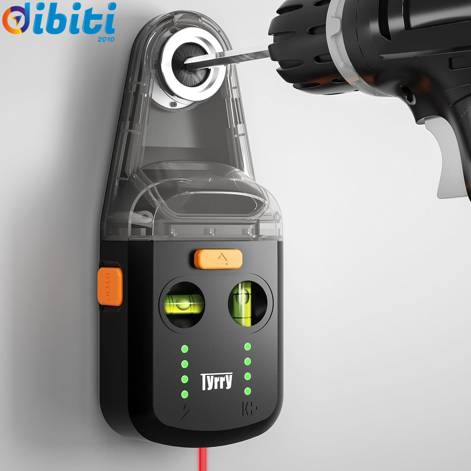 Livella Laser 4 in 1 Con Livella a Bolla, Raccogli Polvere per Trapano, Supporto