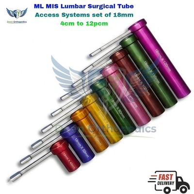 ML MIS Lumbar Surgical Tube Access Systems set of 18mm 4cm to 12pcm