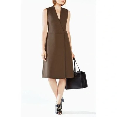 BCBG MAX AZRIA $398 Elisabeth Wrap Trench Vest Jacket Dress Size XXS / 2XS