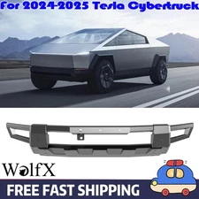 Heavy Steel Front Bumper For 2024-25 Tesla Cybertruck  W/Mounting Hole Of Camera
