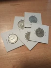 (5) 1940's Washington Quarters 90% Silver Content Circulated