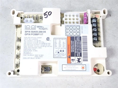White Rodgers 50A55-288-05 Amana PCBBF117 Furnace Control Circuit Board #50