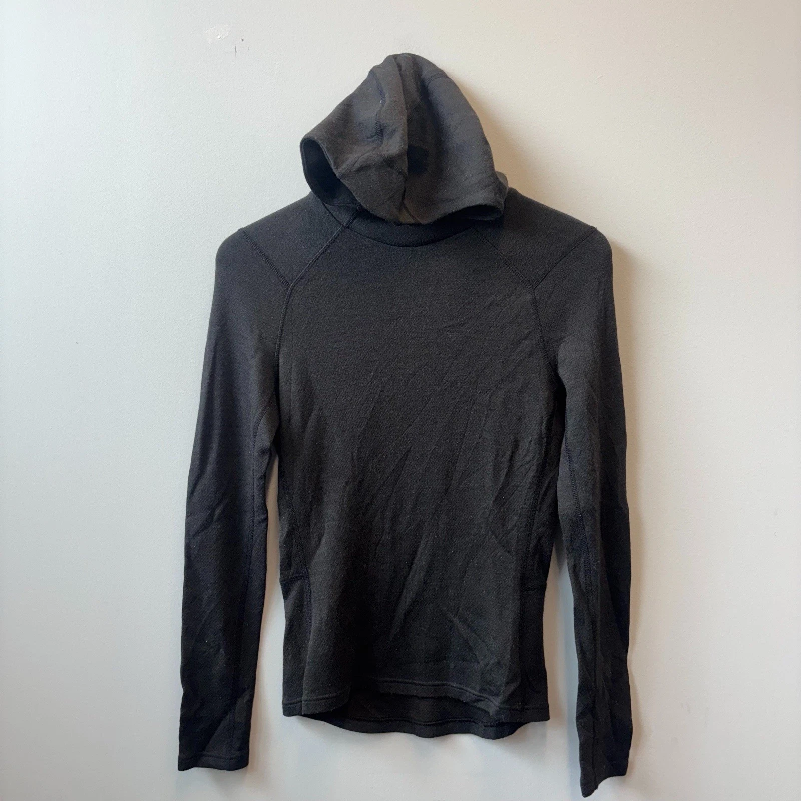 Helly Hansen LIFA Merino Hoodie Womens XS Black Slim Fit Base Layer Midweight