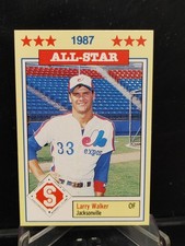 Larry Walker RC 1987 Jennings Southern League All-Star #8 - Jacksonville Expos