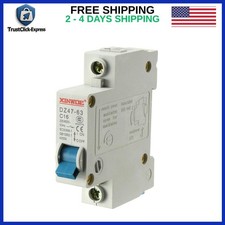Mini Circuit Breaker 16A 1 Pole DIN Rail 230/400V DZ47-63 C16 Switch MCB