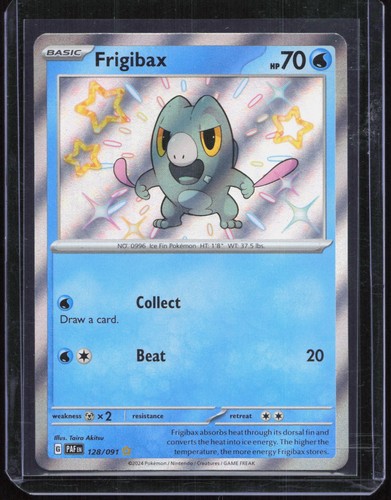 Frigibax 128/091 Shiny Rare Paldean Fates Pokemon Holo Near Mint