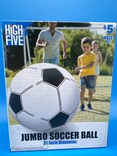 High Five Jumbo Giant Inflatable Soccer Ball 31" For Ages 6 Outdoor Fun