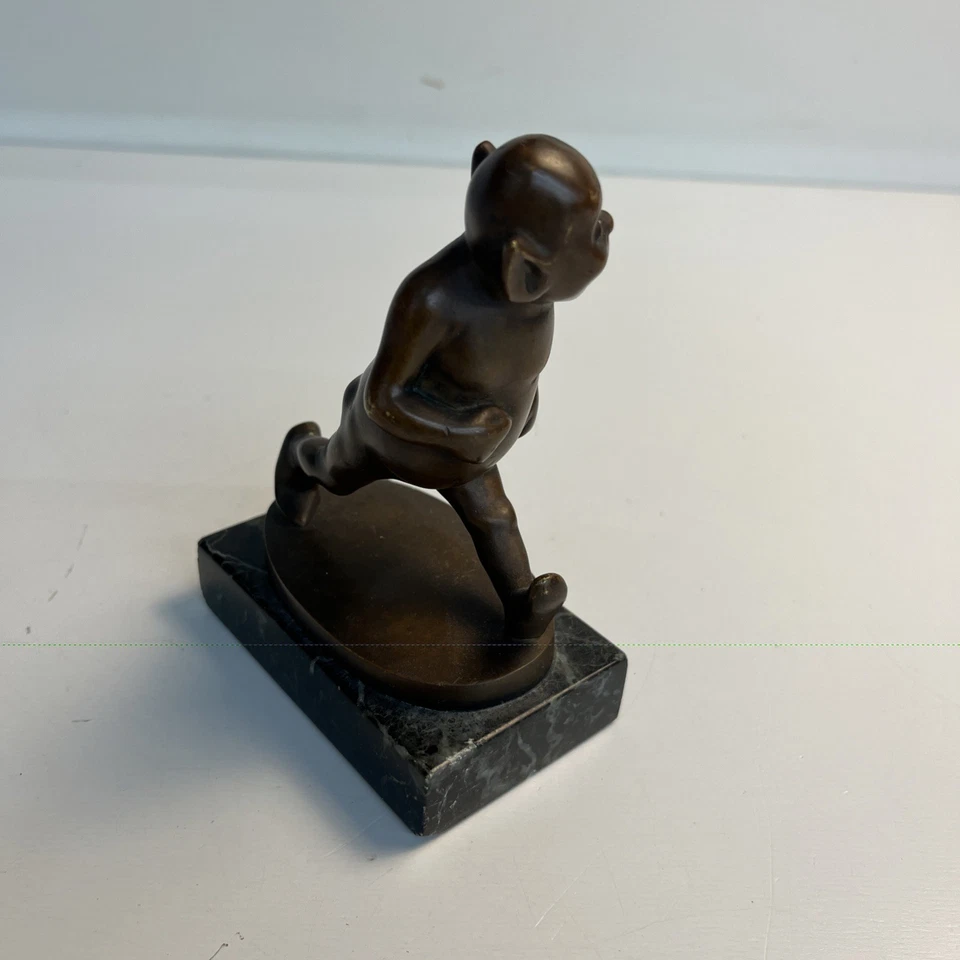 "Estatuilla artística vintage de bronce Boggart Billiken Imp Pixie escultura 5"" mediados de siglo" Foto 4 de 4