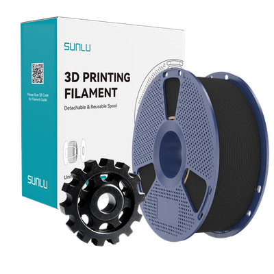 SUNLU 1.75mm PETG Carbon Fiber Filament High Impact Strength 1KG Matte Black