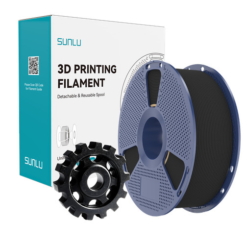 SUNLU 1.75mm PETG Carbon Fiber Filament High Impact Strength 1KG Matte Black