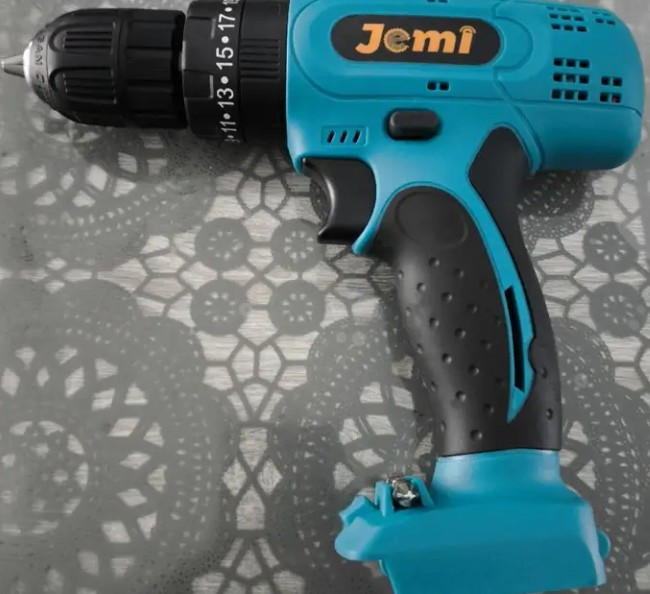 Perceuse à percussion sans fil Jemi 21V turquoise pour percer le béton sans effort à la maison
