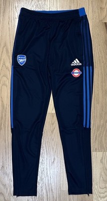 Arsenal Adidas x TFL 21/22 Size Small Travel Tracksuit Pants Joggers Navy