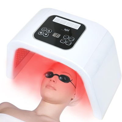 Light Mask - 7 Color Photon Facial Device for Skin Care, Red & Blue Light for...