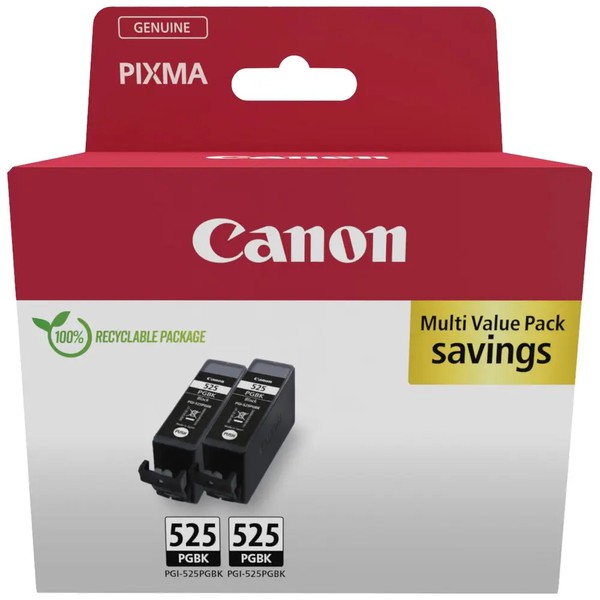Canon Druckerpatrone PGI-525 Bk Twin Pack Original 2Er-Pack Schwarz 4529B017-image